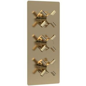Hudson Reed Tec Crosshead Concealed Shower Valve With Diverter Triple Handle - B Hudson Reed Tec Crosshead Concealed Shower Valve With Diverter Triple Handle - B