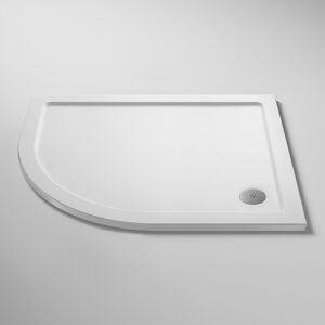 Lux Pearlstone White Offset Quadrant Shower Tray 900mm X 760mm Lh Lux Pearlstone White Offset Quadrant Shower Tray 900mm X 760mm Lh