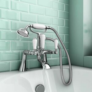 Nes Home Imperior Traditional Chrome Deck Mounted Bath Shower Mixer Tap With Handheld Kit Nes Home Imperior Traditional Chrome Deck Mounted Bath Shower Mixer Tap With Handheld Kit
