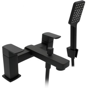 Evg Clever Manta Bath & Shower Mixer Tap Black - Modern Square Design Evg Clever Manta Bath & Shower Mixer Tap Black - Modern Square Design