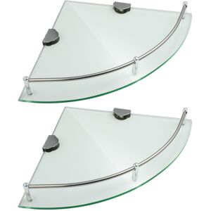 2 Tier Bathroom Corner Shelf Shelve Glass Shower Wall Mounted Storage Caddy S 2 Tier Bathroom Corner Shelf Shelve Glass Shower Wall Mounted Storage Caddy S