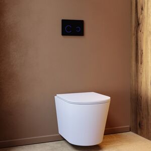 Verona Matt White Wall Hung Rimless Toilet With Soft Close Seat, B Bun/beba_25859/89019 Verona Matt White Wall Hung Rimless Toilet With Soft Close Seat, B Bun/beba_25859/89019