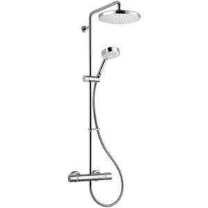 Mira Thermostatic Mixer Shower Chrome Single Spray Pattern Bathroom Round Twin Head Mira Thermostatic Mixer Shower Chrome Single Spray Pattern Bathroom Round Twin Head