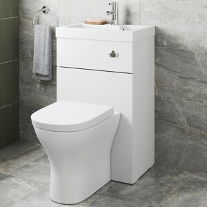 Artis 2 In 1 Back To Wall Toilet & Basin Combination Unit White Gloss W50cm Dual Flush Artis 2 In 1 Back To Wall Toilet & Basin Combination Unit White Gloss W50cm Dual Flush