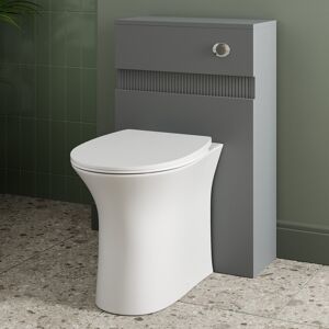 Affine Bathroom Back To Wall Btw Toilet Unit Rimless Pan Seat Cistern Matt Grey Fluted Affine Bathroom Back To Wall Btw Toilet Unit Rimless Pan Seat Cistern Matt Grey Fluted