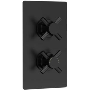 Hudson Reed Tec Crosshead Concealed Shower Valve Dual Handle - Matt Black Hudson Reed Tec Crosshead Concealed Shower Valve Dual Handle - Matt Black