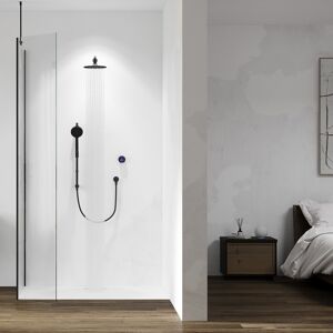 Aqualisa Black Smart Glo Dual Wall Mounted Smart Digital Mix Glomb.A1.Bv.Dvfw.23 Aqualisa Black Smart Glo Dual Wall Mounted Smart Digital Mix Glomb.A1.Bv.Dvfw.23