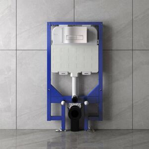 Aica Bathroom 1.14m Wall Mounted Toilet Concealed Cistern Frame With Flush Plate Set Aica Bathroom 1.14m Wall Mounted Toilet Concealed Cistern Frame With Flush Plate Set