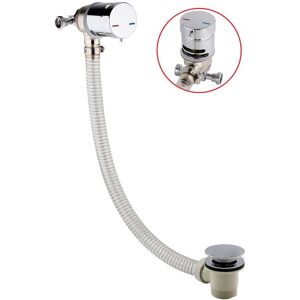Mixer Tap Waste Overflow Bath Filler Clicker Temperature Control Chrome Enki W59 Mixer Tap Waste Overflow Bath Filler Clicker Temperature Control Chrome Enki W59