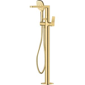 Rak Ceramics Rak Petit Square Freestanding Bath Shower Mixer Tap - Brushed Gold Rak Ceramics Rak Petit Square Freestanding Bath Shower Mixer Tap - Brushed Gold