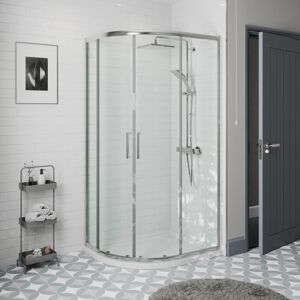 Diamond Offset Quadrant Shower Enclosure 900x760mm With Tray (Left Entry) -8mm Glass Diamond Offset Quadrant Shower Enclosure 900x760mm With Tray (Left Entry) -8mm Glass