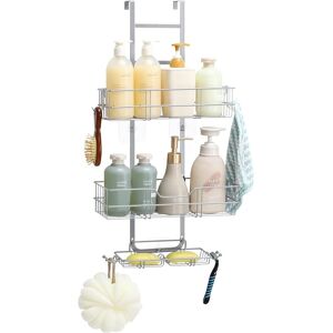 Shinoske Shower Caddy Hanging, 2 Tier Hanging Shower Organizer Over Door Metal Storage R Shinoske Shower Caddy Hanging, 2 Tier Hanging Shower Organizer Over Door Metal Storage R