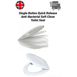 Canyon Slow Soft Close Toilet Seat Single Button Quick Release White New Canyon Slow Soft Close Toilet Seat Single Button Quick Release White New