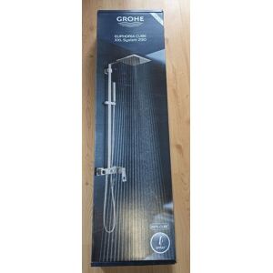 Grohe Euphoria Cube Xxl 230 Shower System 23147001 Chrome With Single Lever New Grohe Euphoria Cube Xxl 230 Shower System 23147001 Chrome With Single Lever New