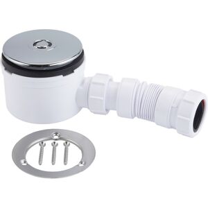 Mcalpine 3 Pin Shower Trap + Flex Adaptor - Durable Chrome-Plated Plastic White Mcalpine 3 Pin Shower Trap + Flex Adaptor - Durable Chrome-Plated Plastic White