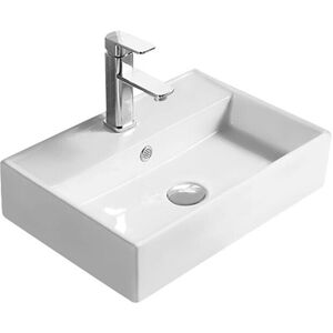 Nuie Rectangle Countertop Vessel Wash Basin 500mm White Ceramic Bathroom Sink Nuie Rectangle Countertop Vessel Wash Basin 500mm White Ceramic Bathroom Sink