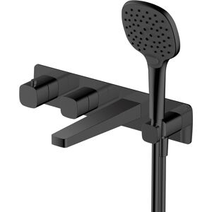 Rak Ceramics Rak Petit Square Matt Black Concealed Shower Valve With Handset + Bath Spout Rak Ceramics Rak Petit Square Matt Black Concealed Shower Valve With Handset + Bath Spout