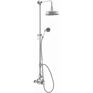 Twin Valve Shower Set Downton Tap 2-Outlet Thermostatic Chrome Enki Sh0597 Twin Valve Shower Set Downton Tap 2-Outlet Thermostatic Chrome Enki Sh0597