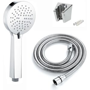 Shower Head Hose Kit Handheld 3-Function Contemporary Chrome Steel Enki Eh021 Shower Head Hose Kit Handheld 3-Function Contemporary Chrome Steel Enki Eh021