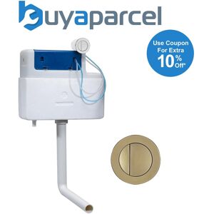 Roper Rhodes Cascade Cistern And Round Brushed Brass Finish Dual Flush Button Roper Rhodes Cascade Cistern And Round Brushed Brass Finish Dual Flush Button