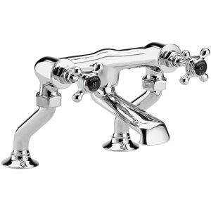 Hudson Reed Black Topaz Crosshead Bath Filler Tap Pillar Mounted - Chrome Hudson Reed Black Topaz Crosshead Bath Filler Tap Pillar Mounted - Chrome