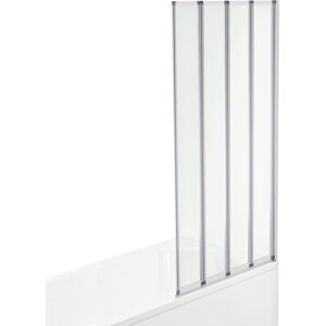 Veebath Shower Screen Over Bath Door 4 Fold Pivot Chrome Glass Folding & Seal 800 Panel Veebath Shower Screen Over Bath Door 4 Fold Pivot Chrome Glass Folding & Seal 800 Panel