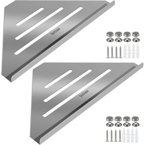Sanbege 2 Pcs 304 Stainless Steel Corner Shelf With Screws, Triangle Shower Cad Sanbege 2 Pcs 304 Stainless Steel Corner Shelf With Screws, Triangle Shower Cad
