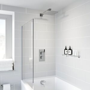 Architeckt Thermostatic Concealed Square Shower Bath Filler Wall Mounted Fixed Head Chrome Architeckt Thermostatic Concealed Square Shower Bath Filler Wall Mounted Fixed Head Chrome