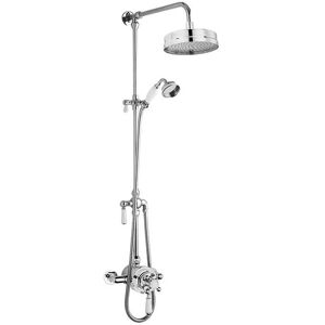 Nuie Traditional Dual Exposed Shower Valve Rigid Riser Kit & Diverter Chrome Nuie Traditional Dual Exposed Shower Valve Rigid Riser Kit & Diverter Chrome