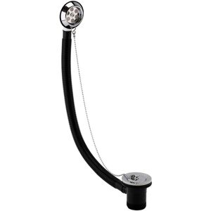 Enki Traditional Bath Retainer Waste W/ Ball Chain Plug & Overflow Solid Brass Chrome Enki Traditional Bath Retainer Waste W/ Ball Chain Plug & Overflow Solid Brass Chrome