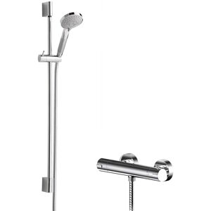 Hudson Reed Binsey Thermostatic Bar Shower Valve Slimline Slider Rail Kit Chrome Hudson Reed Binsey Thermostatic Bar Shower Valve Slimline Slider Rail Kit Chrome