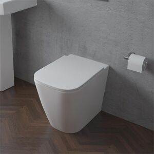 Aica Bathroom Rimless Back To Wall Toilet Pan With Uf Soft Close Seat Wc Square Aica Bathroom Rimless Back To Wall Toilet Pan With Uf Soft Close Seat Wc Square
