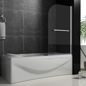 Aica 800x1500mm Chrome 180° Pivot Bath Shower Screen Over 6mm Glass Door Panel&seal Aica 800x1500mm Chrome 180° Pivot Bath Shower Screen Over 6mm Glass Door Panel&seal