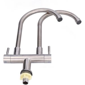 G1/2 Sink Basin Faucet Universal Rotating 304 Stainless Steel Dual Head Single G1/2 Sink Basin Faucet Universal Rotating 304 Stainless Steel Dual Head Single