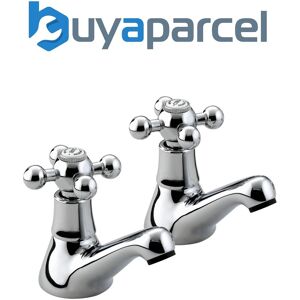 Bristan Renaissance 2 1/2 Chrome Basin Pillar Taps Pair 1/2" Tap Bristan Renaissance 2 1/2 Chrome Basin Pillar Taps Pair 1/2" Tap