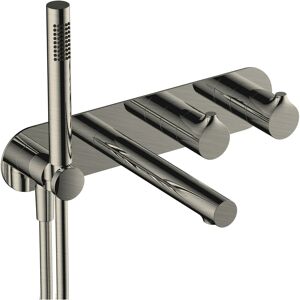 Rak Ceramics Rak Sorrento Brushed Nickel Concealed Shower Valve With Handset + Bath Spout Rak Ceramics Rak Sorrento Brushed Nickel Concealed Shower Valve With Handset + Bath Spout