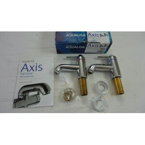 Aqualisa Axis Chrome Bathroom Bath Pillar Lever Taps Ceramic Valves Ax0261 - New Aqualisa Axis Chrome Bathroom Bath Pillar Lever Taps Ceramic Valves Ax0261 - New