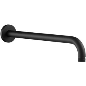 Fixed Shower Arm Round Concealed Wall Mounted 320mm Modern Matte Black Enki A19 Fixed Shower Arm Round Concealed Wall Mounted 320mm Modern Matte Black Enki A19