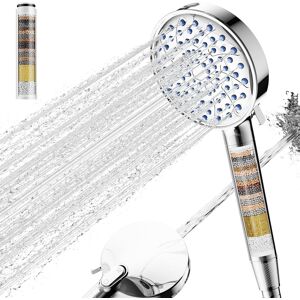 Cobbe Hard Water Filter Shower Head With 20 Stage Filter, High Pressure Shower Cobbe Hard Water Filter Shower Head With 20 Stage Filter, High Pressure Shower