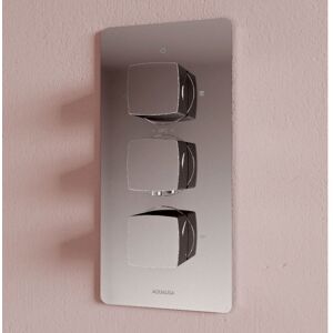 Aqualisa Rectangular Wall Plate With Square Dials Triple Outlet Sdcv.Trm3.Sqr Aqualisa Rectangular Wall Plate With Square Dials Triple Outlet Sdcv.Trm3.Sqr