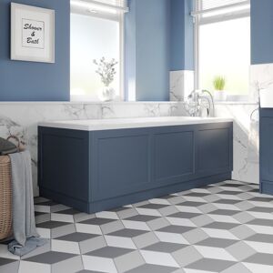 Affine 1700/750mm Bath Panel Pack Front Side End Traditional Bathroom Mdf Matt Blue Affine 1700/750mm Bath Panel Pack Front Side End Traditional Bathroom Mdf Matt Blue