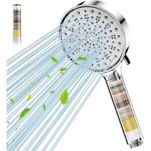 Cobbe Hard Water Filter Shower Head With 6 Spray Modes, High Pressure Water Sav Cobbe Hard Water Filter Shower Head With 6 Spray Modes, High Pressure Water Sav