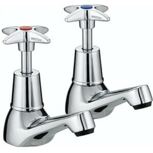 Bristan Cross Top 1/2″ Basin Pillar Taps Chrome Metal Heads Vax 1/2 C Bristan Cross Top 1/2″ Basin Pillar Taps Chrome Metal Heads Vax 1/2 C