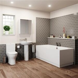 Ceramica Bathroom Suite 1700 Double Ended Square Bath Close Coupled Toilet Basin Pedestal Ceramica Bathroom Suite 1700 Double Ended Square Bath Close Coupled Toilet Basin Pedestal