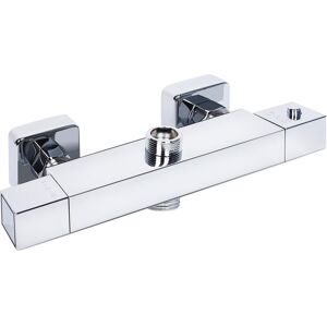 Ronvie Thermostatic Shower Mixer Bar Two Outlet Wall Mounted Brass Valve 38°c Safety Ronvie Thermostatic Shower Mixer Bar Two Outlet Wall Mounted Brass Valve 38°c Safety