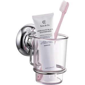 Does Not Apply No Drilling Suction Cup Toothbrush Tumbler Holder - Vaccum System - Stainless St Does Not Apply No Drilling Suction Cup Toothbrush Tumbler Holder - Vaccum System - Stainless St