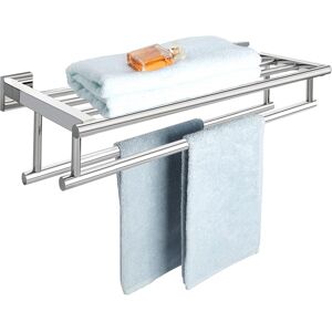Sayayo Towel Rail Wall Mounted Chrome Bathroom Towel Shelf 24-Inch Towel Holder Sayayo Towel Rail Wall Mounted Chrome Bathroom Towel Shelf 24-Inch Towel Holder