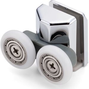 Atlas 1 X Double Bottom Shower Door Rollers/runners 23mm Wheel Diameter 6mm Glass Las1 Atlas 1 X Double Bottom Shower Door Rollers/runners 23mm Wheel Diameter 6mm Glass Las1