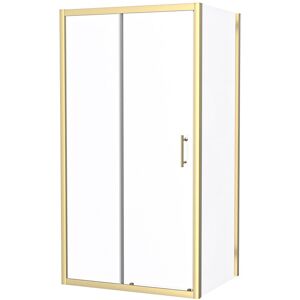 Willesden Bathrooms 1000 X 800mm Shower Enclosure Sliding Door & Side Panel Brushed Brass Willesden Bathrooms 1000 X 800mm Shower Enclosure Sliding Door & Side Panel Brushed Brass