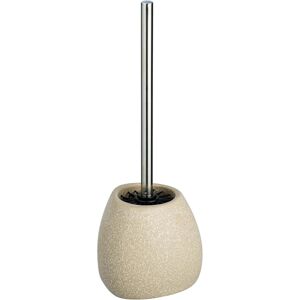 Wenko Pion Beige Ceramic Toilet Brush Holder With Silicone Bristles Beige Wenko Pion Beige Ceramic Toilet Brush Holder With Silicone Bristles Beige